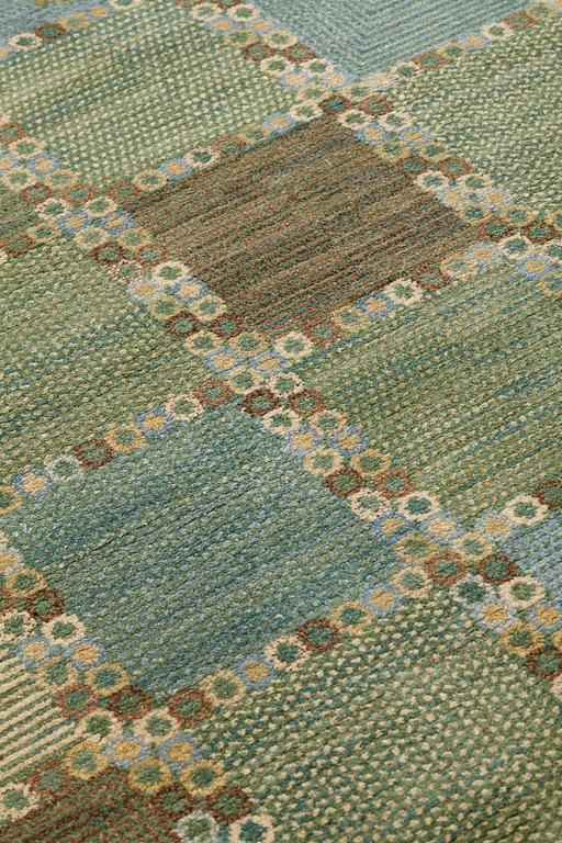 Barbro Nilsson, Matta, "Gröningen", flossa, ca 241-241,5 x 170,5-173,5 cm, signerad AB MMF BN.