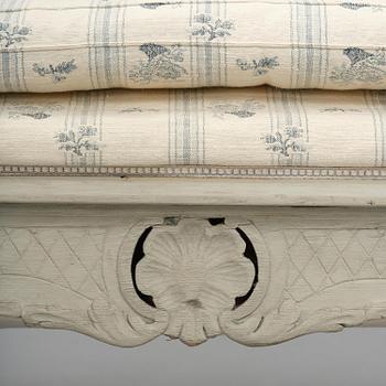 Trågsoffa, Sverige, 1700-talets andra hälft, Rokoko.
