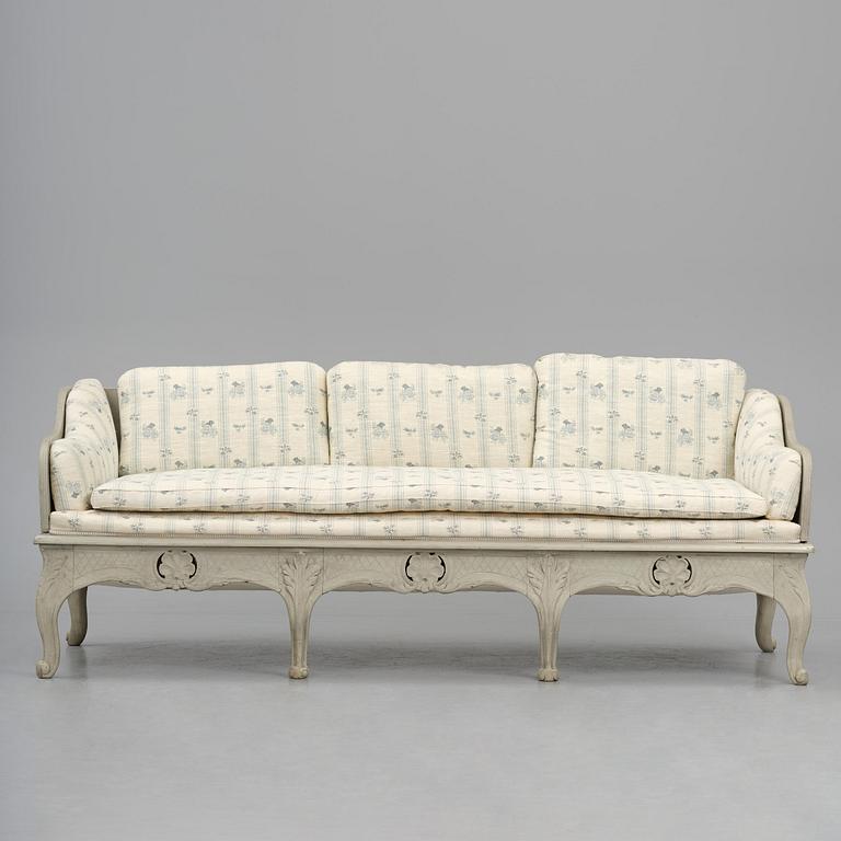 Trågsoffa, Sverige, 1700-talets andra hälft, Rokoko.