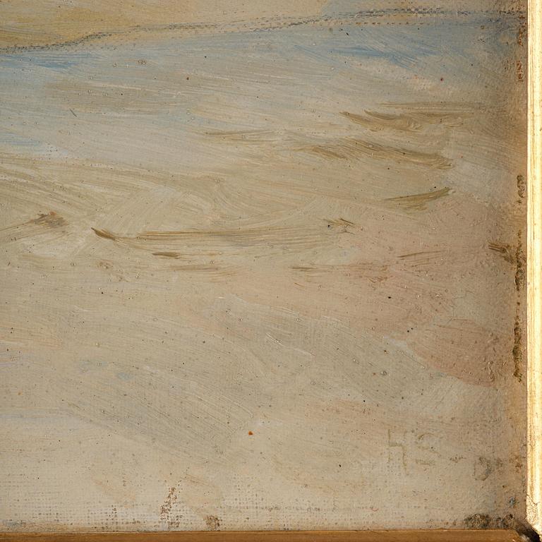 Hedvig Skarstedt, Boats by the Skagen shore.