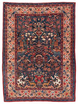 418. Matta, semiantik Isfahan/Nain, centrala Iran, ca 140 x 106 cm.