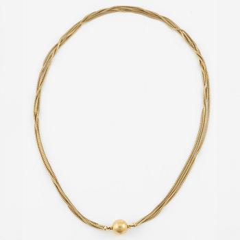 Ole Lynggaard, collier, fyrradigt, 18K guld med kullås.