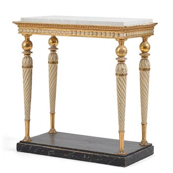 38. Konsolbord, tillskrivet Hedberg & Lindblads verkstad (spegelfabrikörer i Stockholm 1802-05), Sengustavianskt.