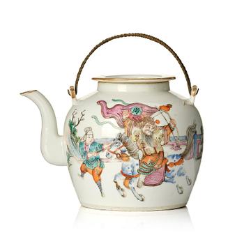 900. Tekanna med lock, porslin. Qingdynastin, 1800-tal.