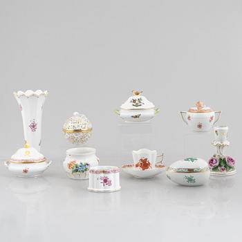 Herend, servisdelar, porslin, 15 delar, Ungern, 1900-tal.